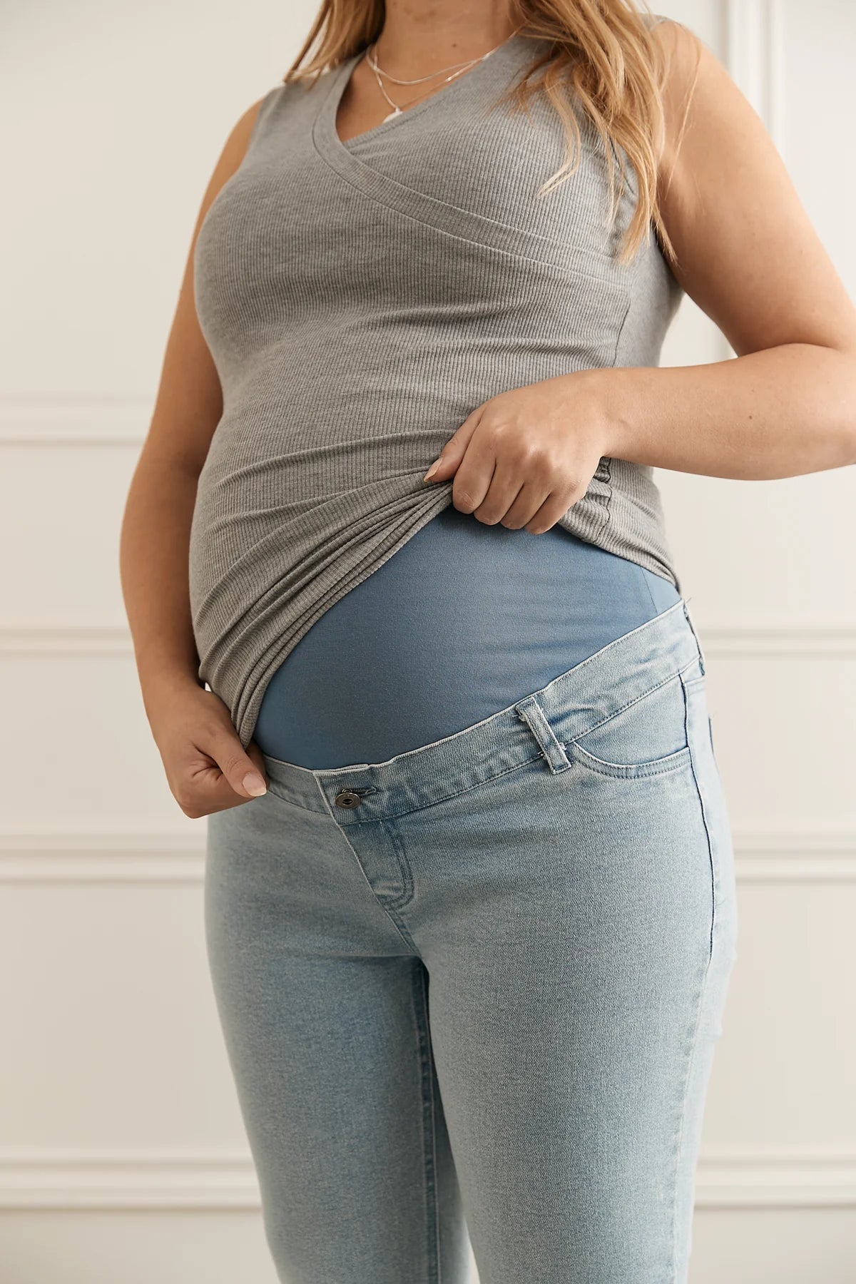 Jeans skinny maternité Womance - Denim pâle