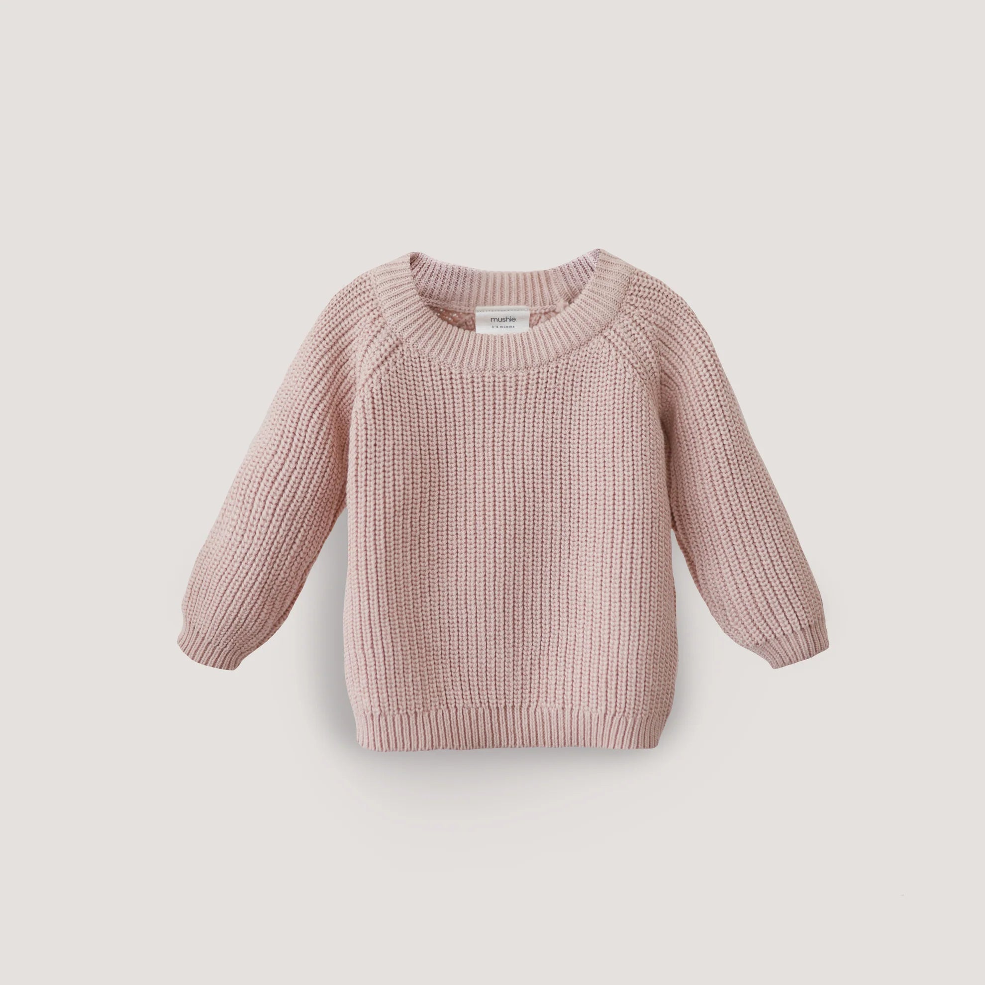 Chandail en tricot chunky Mushie - Rosé