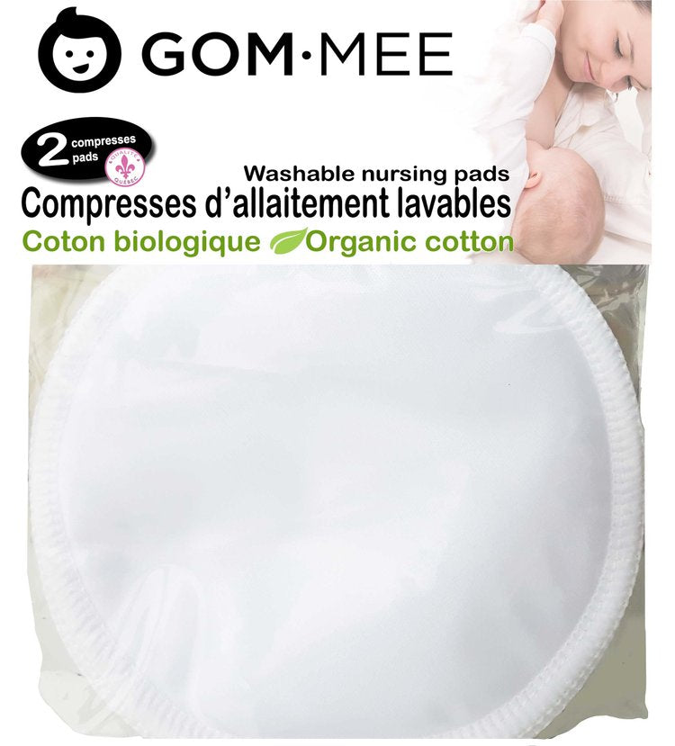 Compresses d'allaitement lavables Gom-mee (pqt de 2)