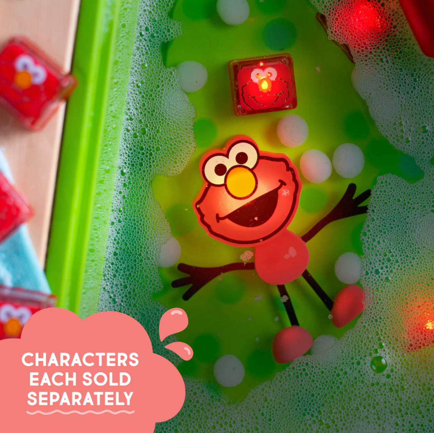 Cubes d'activités lumineux pour le bain Sesame Street Glo Pals - Elmo