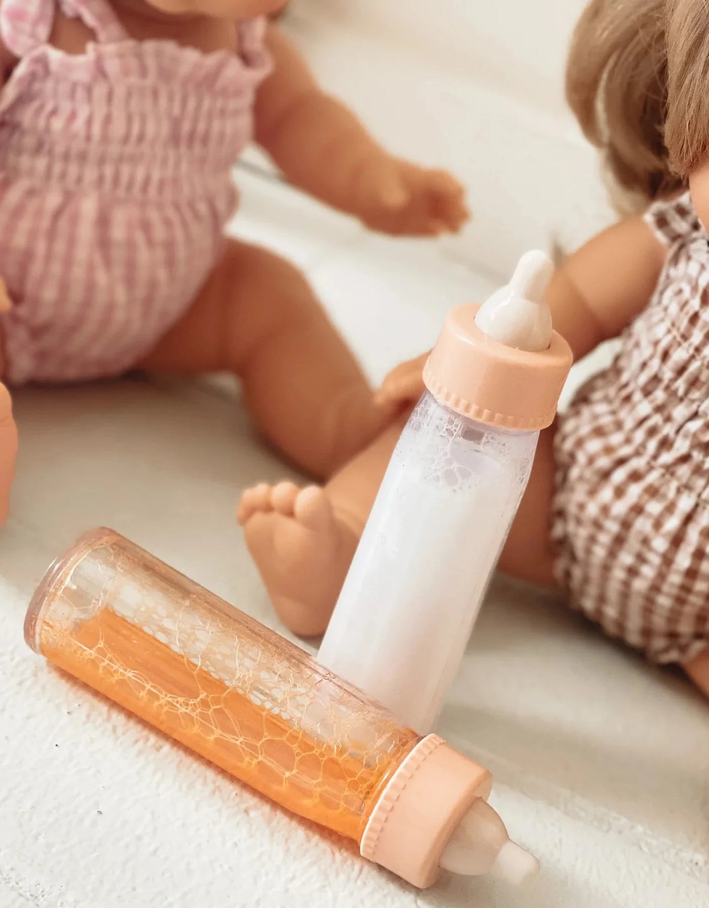 Ensemble de lait et jus en bouteille pour poupée Tiny Harlow