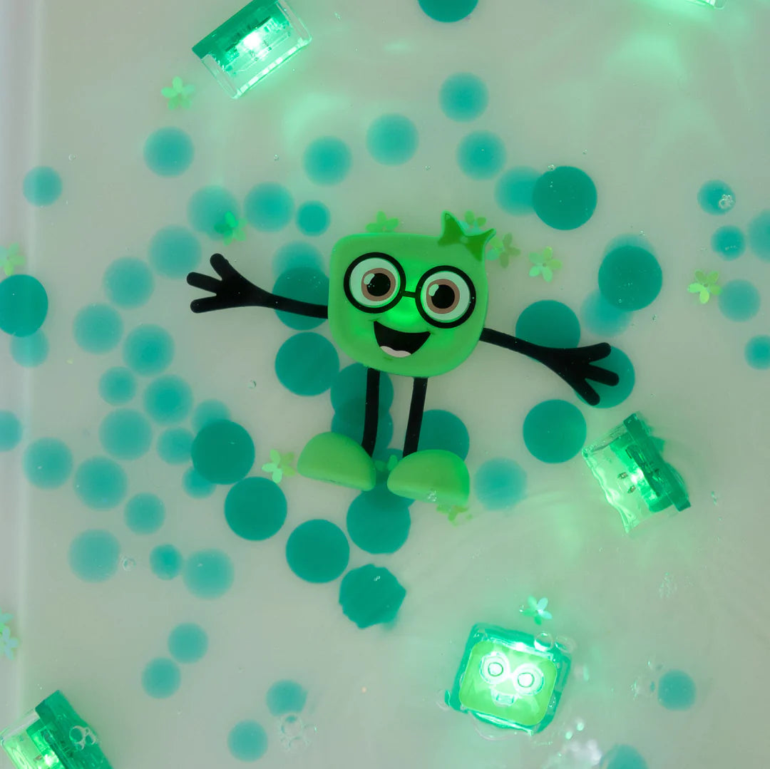 (Nouvelle édition) Personnage et cubes d'activités lumineux pour le bain Glo Pals - Pippa