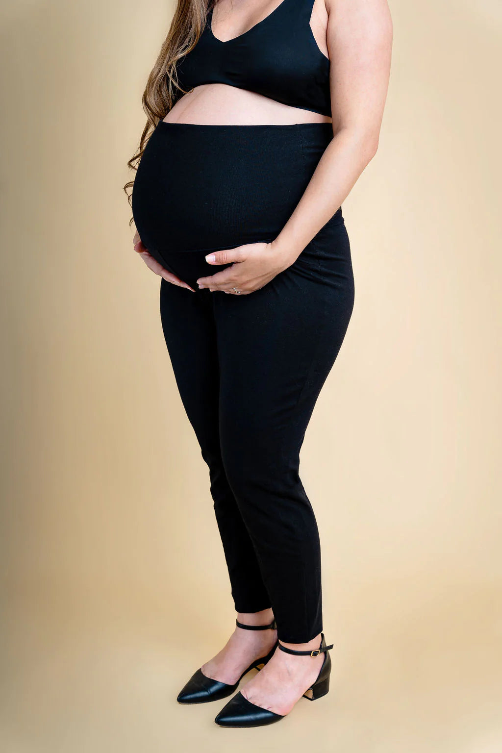 Pantalon de maternité Makamae Momz Maternité - Noir