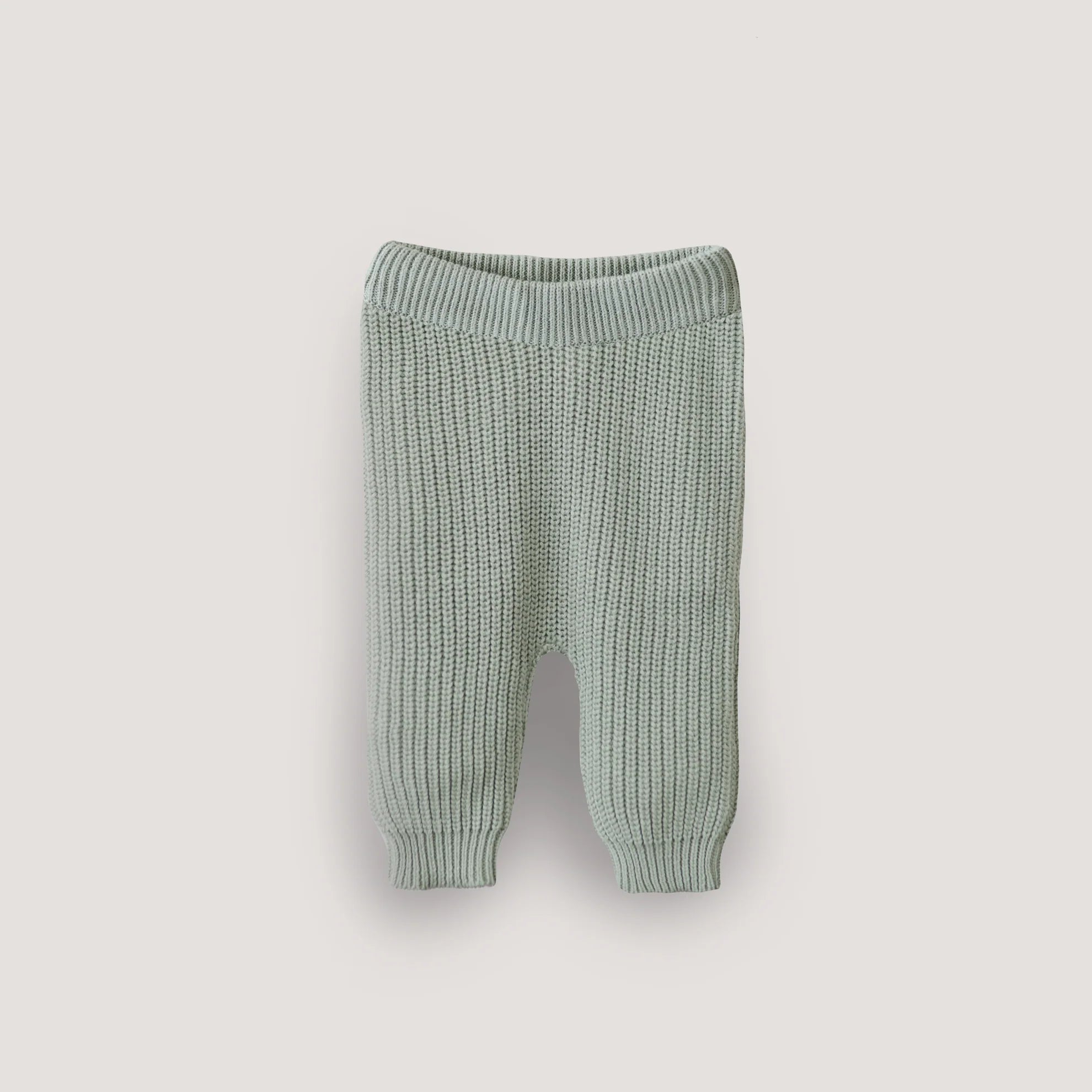Pantalon en tricot chunky Mushie - Menthe pâle