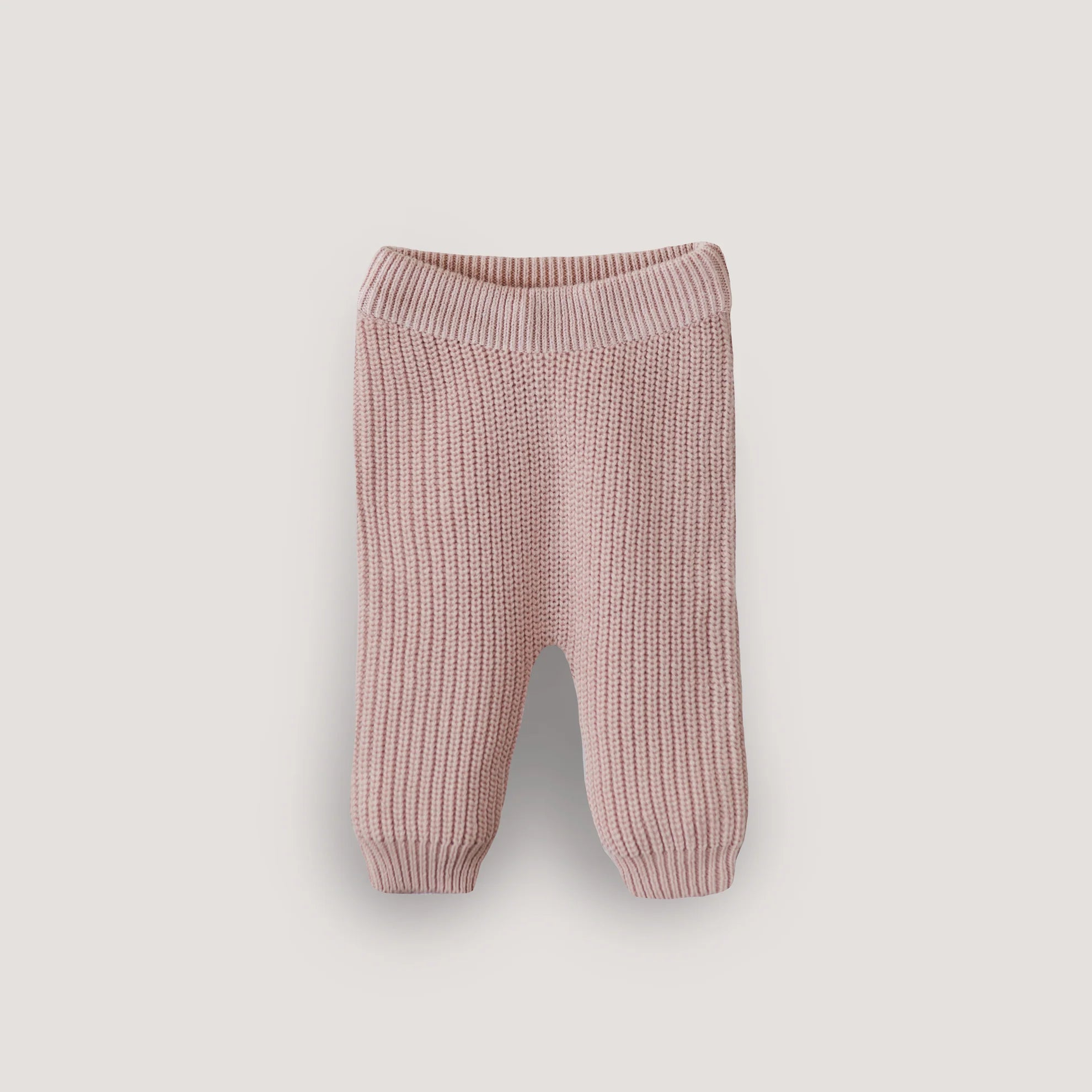 Pantalon en tricot chunky Mushie - Rosé
