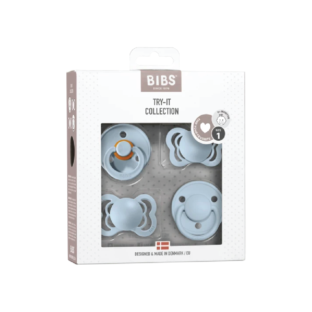 Collection Try-It suces Bibs (pqt 4) - Bleu bébé