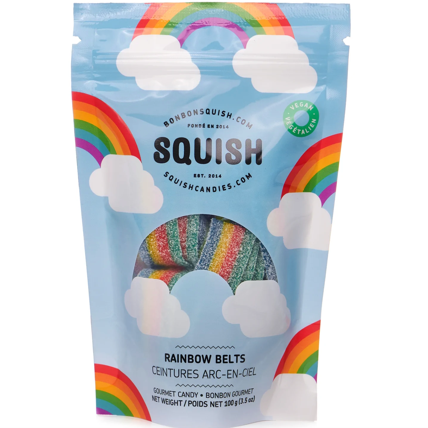 Bonbons vegan Squish - Ceintures arc-en-ciel