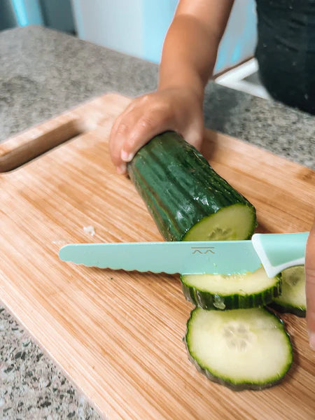 Couteau enfant KIDDIKUTTER - vert d'eau