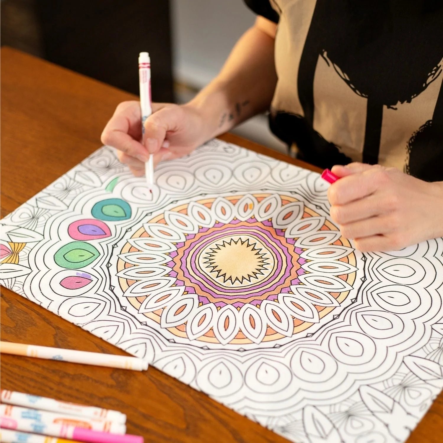 Napperon à colorier Bimoo - Mandala