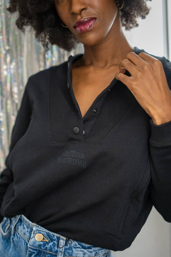 Sweatshirt d'allaitement Tajinebanane - Nuit noire