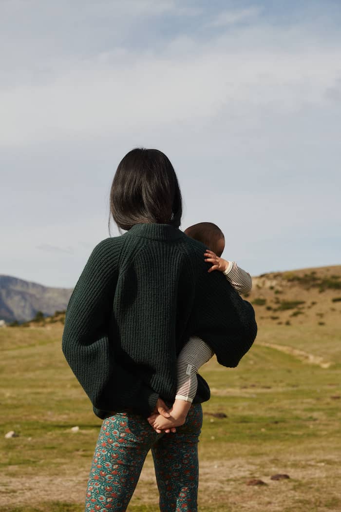 Pull en tricot d'allaitement Tajinebanane - Vert Forêt